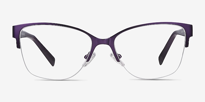 Feline Purple Acetate-metal Eyeglass Frames