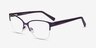 Feline Purple Acetate-metalEyeglass Frames from EyeBuyDirect, Angle View