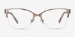 Feline Rose Gold Acetate, MetalEyeglass Frames from EyeBuyDirect, Front View