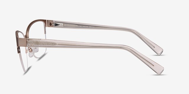 Feline Rose Gold Acetate-metalEyeglass Frames from EyeBuyDirect, Side View