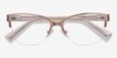 Feline Rose Gold Acetate, MetalEyeglass Frames from EyeBuyDirect, Closed View