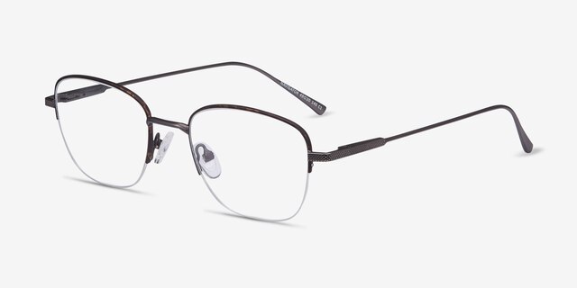 Navigator Tortoise MetalEyeglass Frames from EyeBuyDirect, Angle View