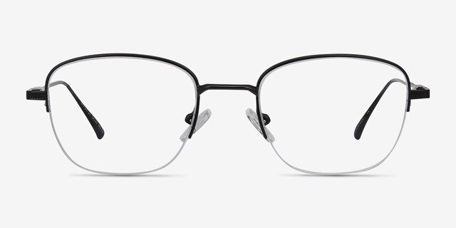Navigator Black MetalEyeglass Frames from EyeBuyDirect, Front View