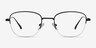 Navigator Black MetalEyeglass Frames from EyeBuyDirect, Front View