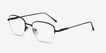 Navigator Black MetalEyeglass Frames from EyeBuyDirect, Angle View