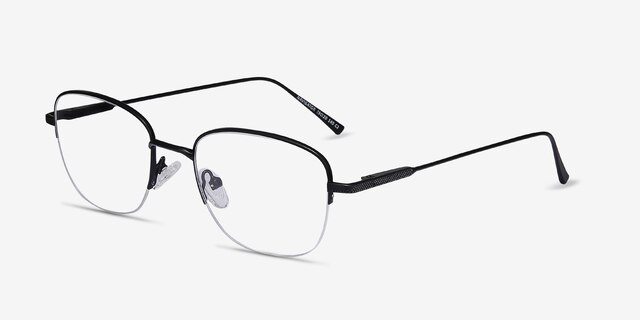 Navigator Black MetalEyeglass Frames from EyeBuyDirect, Angle View