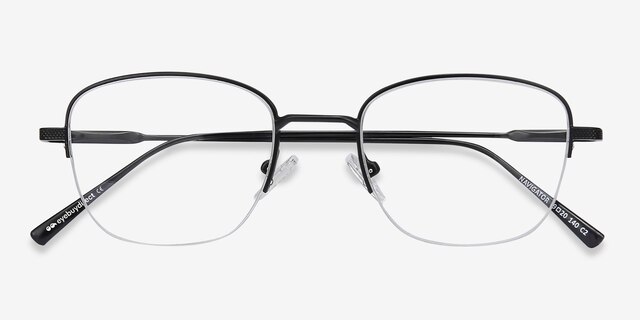 Navigator Black MetalEyeglass Frames from EyeBuyDirect, Closed View