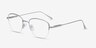 Navigator Silver MetalEyeglass Frames from EyeBuyDirect, Angle View