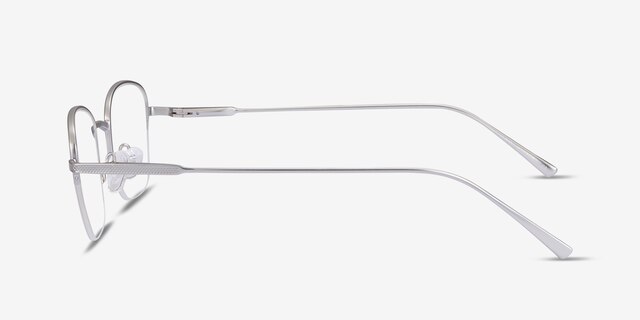 Navigator Silver MetalEyeglass Frames from EyeBuyDirect, Side View