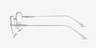 Navigator Silver MetalEyeglass Frames from EyeBuyDirect, Side View