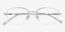 Navigator Silver MetalEyeglass Frames from EyeBuyDirect, Closed View