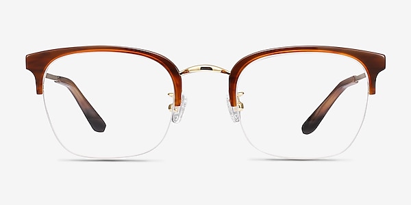 Curie Brown Acetate-metal Eyeglass Frames