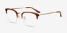 Curie Brown Acetate-metalEyeglass Frames from EyeBuyDirect, Angle View