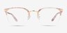 Curie Pink Acetate-metalEyeglass Frames from EyeBuyDirect, Front View