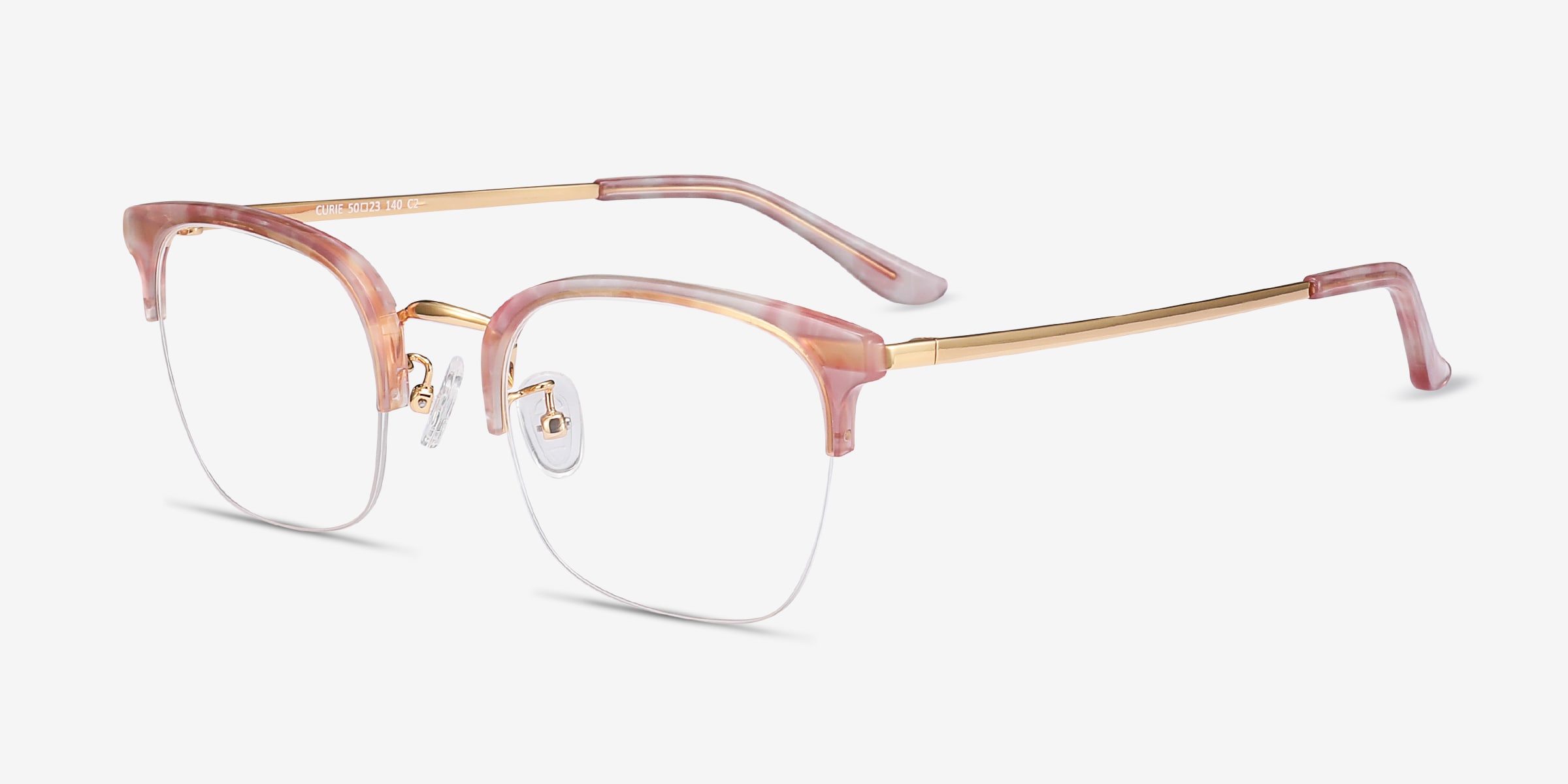 pink browline glasses