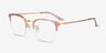 Curie Pink Acetate-metalEyeglass Frames from EyeBuyDirect, Angle View