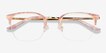 Curie Pink Acetate, MetalEyeglass Frames from EyeBuyDirect, Closed View