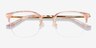 Curie Pink Acetate-metalEyeglass Frames from EyeBuyDirect, Closed View