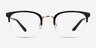 Curie Black Acetate-metalEyeglass Frames from EyeBuyDirect, Front View