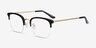 Curie Black Acetate-metalEyeglass Frames from EyeBuyDirect, Angle View