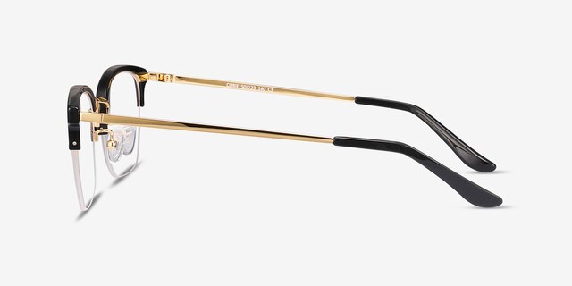 Curie Black Acetate-metalEyeglass Frames from EyeBuyDirect, Side View