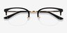 Curie Black Acetate-metalEyeglass Frames from EyeBuyDirect, Closed View