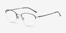 Enya Gunmetal MetalEyeglass Frames from EyeBuyDirect, Angle View