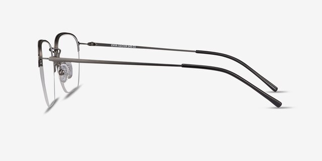 Enya Gunmetal MetalEyeglass Frames from EyeBuyDirect, Side View