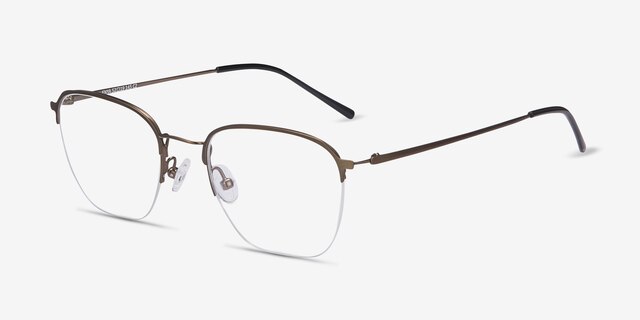 Enya Bronze MetalEyeglass Frames from EyeBuyDirect, Angle View