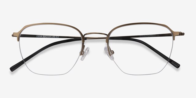 Enya Bronze MetalEyeglass Frames from EyeBuyDirect, Closed View