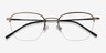 Enya Bronze MetalEyeglass Frames from EyeBuyDirect, Closed View