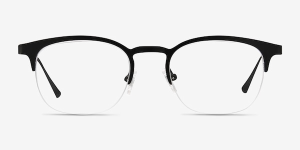 Hemisphere Black Metal Eyeglass Frames