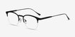 Hemisphere Black MetalEyeglass Frames from EyeBuyDirect, Angle View
