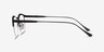 Hemisphere Black MetalEyeglass Frames from EyeBuyDirect, Side View