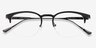 Hemisphere Black MetalEyeglass Frames from EyeBuyDirect, Closed View