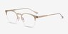 Hemisphere Rose Gold MetalEyeglass Frames from EyeBuyDirect, Angle View