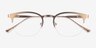 Hemisphere Rose Gold MetalEyeglass Frames from EyeBuyDirect, Closed View