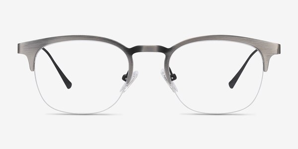 Hemisphere Gunmetal Metal Eyeglass Frames
