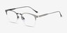 Hemisphere Gunmetal MetalEyeglass Frames from EyeBuyDirect, Angle View