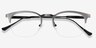 Hemisphere Gunmetal MetalEyeglass Frames from EyeBuyDirect, Closed View