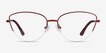 Star Burgundy MetalEyeglass Frames from EyeBuyDirect, Front View