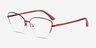 Star Burgundy MetalEyeglass Frames from EyeBuyDirect, Angle View