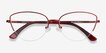 Star Burgundy MetalEyeglass Frames from EyeBuyDirect, Closed View