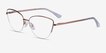 Star Rose Gold MetalEyeglass Frames from EyeBuyDirect, Angle View