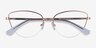 Star Or rose MétalMontures de lunettes de vue d'EyeBuyDirect, Vue Rapprochée