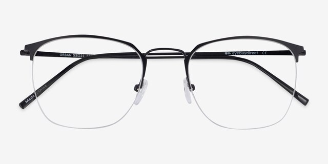 Urban Black MetalEyeglass Frames from EyeBuyDirect, Closed View