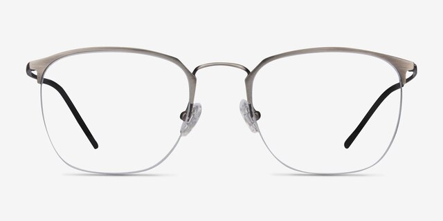 Urban Gunmetal MetalEyeglass Frames from EyeBuyDirect, Front View
