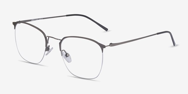 Urban Gunmetal MetalEyeglass Frames from EyeBuyDirect, Angle View