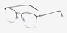 Urban Gunmetal MetalEyeglass Frames from EyeBuyDirect, Angle View