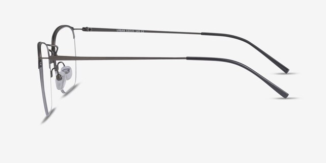Urban Gunmetal MetalEyeglass Frames from EyeBuyDirect, Side View